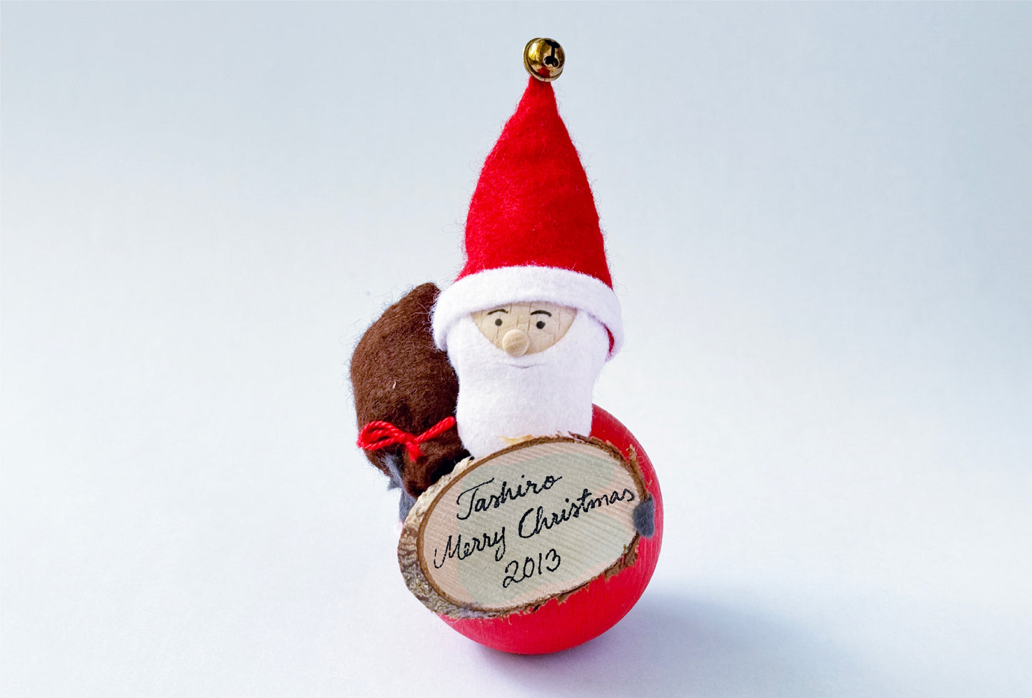 名前入り サンタさんの木工工芸品